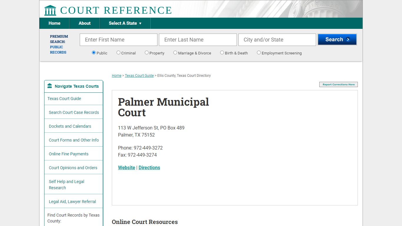 Palmer Municipal Court - CourtReference.com
